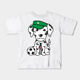 Dalmatian Playing Soccer Kids T-Shirt